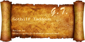Gothilf Taddeus névjegykártya